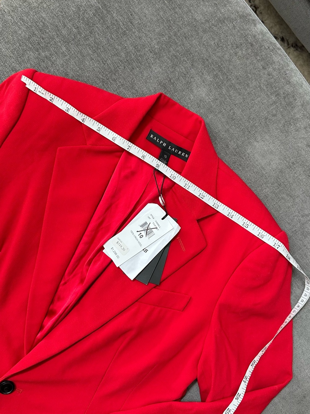 NWT Ralph Lauren Bold Red Single-Button Blazer - Picture 8 of 16